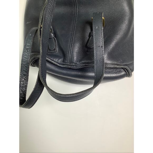 Coach VTG Black Classic Handle Backpack Leather 9992 Cinch Bucket Bag USA V8-9 main image 2